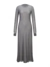 T.w.i.n. That’s What I Need Women's Layered Mesh Maxi Dress In Dove In Gray