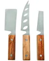 Twine 3pc Rustic Cheese Set In Brown