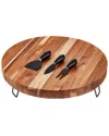 Twine Acacia Footed Cheese Board & Knife Set