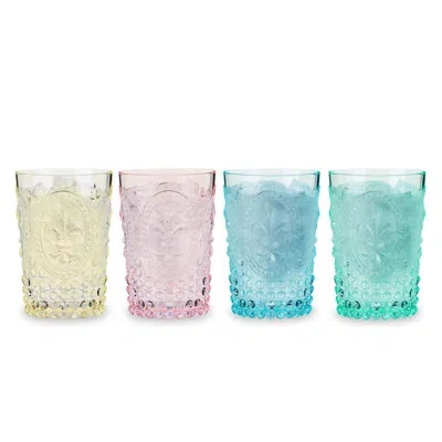 Twine Acrylic Embossed Tumblers In Blue;green;yellow;pink