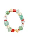 Twine & Twig Women's Intricate Stack Bracelet In Mixed Coral Bay In Multi