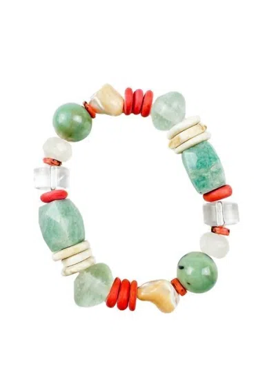 Twine & Twig Women's Intricate Stack Bracelet In Mixed Coral Bay In Multi