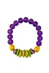 Twine & Twig Women's Tribal Stack Bracelet In Barcelona In Purple