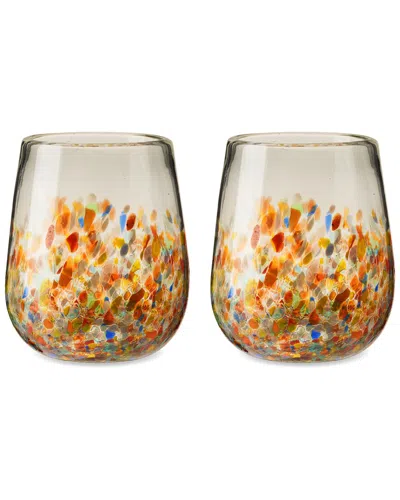 Twine Artistico Recycled Stemless Wine Glass Set