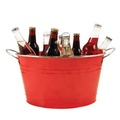 Twine Big Red Galvanized Metal Beverage Tub