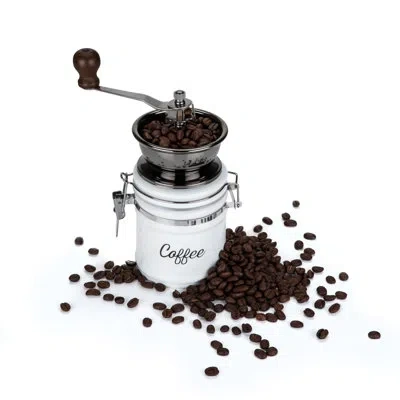 Twine Ceramic Coffee Grinder In White;gray