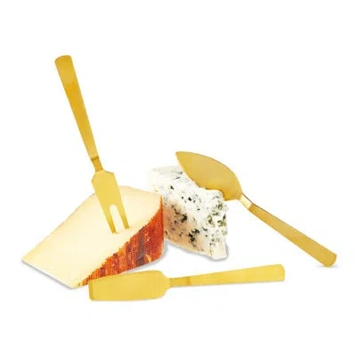 Twine Cheese Knife Set In Gold