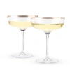 Twine Old Kentucky Home Copper Rim Crystal Coupe Set In Clear