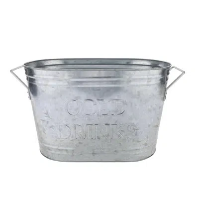 Twine Country Home™ Cold Drinks Galvanized Metal Tub In Silver