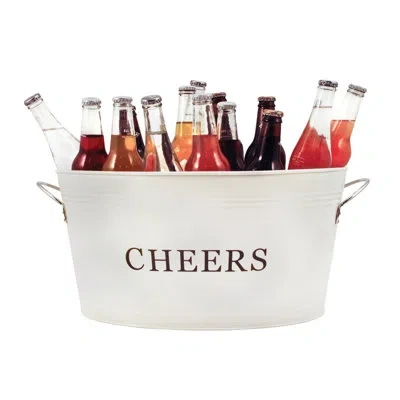 Twine Farmhouse Cheers Galvanized Metal Tub