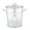 Twine Galvanized Metal Ice Bucket With Scoop In Silver
