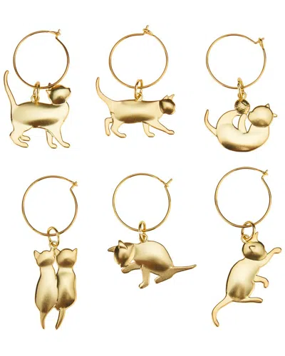 TWINE TWINE GOLD CAT WINE CHARMS