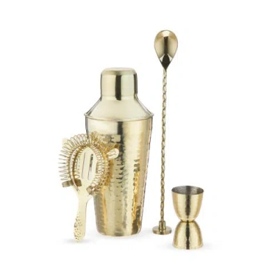 TWINE TWINE HAMMERED 4-PIECE BARWARE SET