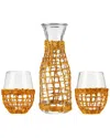 Twine Island Carafe & Stemless Wine Glasses Set Of 3