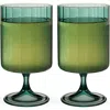 Twine Malachite Stemmed Optic Tumblers Set Of 2