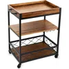 Twine Modern Manor Bar Cart In Brown