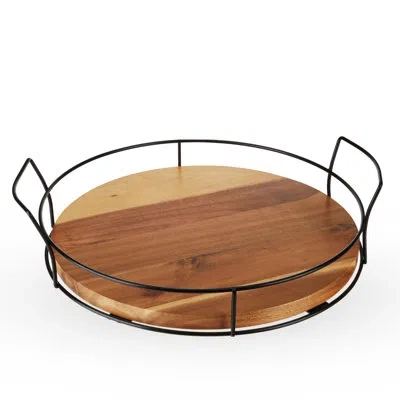 Twine Modern Manor Cocktail Tray In Brown