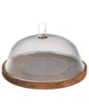 Twine Modern Manor Slate & Acacia Cheese Board With Dome