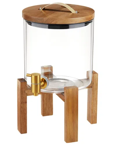 TWINE TWINE MODERN MANOR WOOD & GLASS DRINK DISPENSER