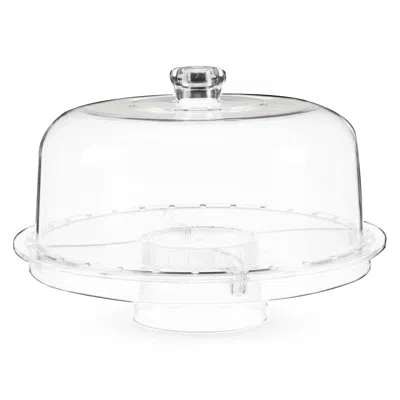 Twine Multi-functional Acrylic Server With Round Cake Mold In Clear