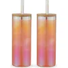 Twine Rainbow Luster Tumblers Set Of 2 In Clear