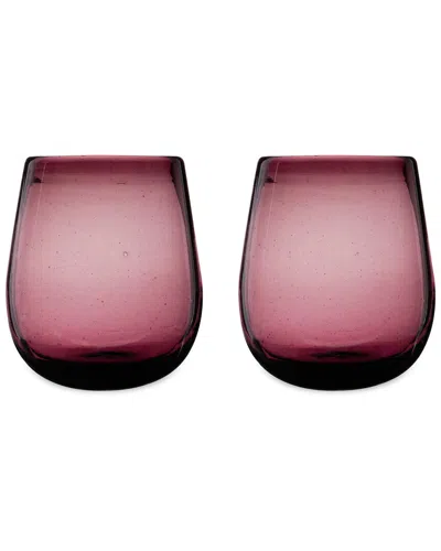 TWINE TWINE ROSADO RECYCLED STEMLESS WINE GLASS SET