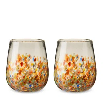 Twine Segunda Vida Artistico Stemless Wine Glasses In Beige