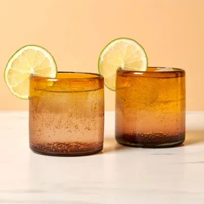 Twine Segunda Vida El Ocaso Recycled Tumblers, Set Of 2 In Brown