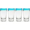 Twine Set Of 4 Primavera Recycled Shot Glasses In Clear