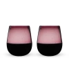 Twine Segunda Vida Rosado Recycled Stemless Wine Glasses Set Of 2 In Pink