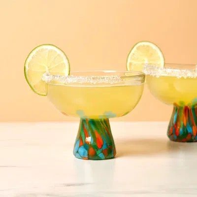 Twine Segunda Vida Viajar Margarita Glasses, Set Of 2 In Clear