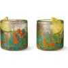 Twine Segunda Vida Viajar Short Tumblers Set Of 2 In Green