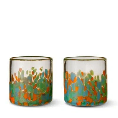Twine Segunda Vida Viajar Short Tumblers, Set Of 2 In Green