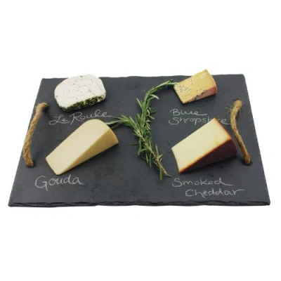 TWINE TWINE SLATE CHEESE BOARD WITH ROPE HANDLES