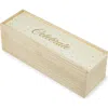 Twine Starlight Single Bottle Paulownia Wood Wine Box In Brown