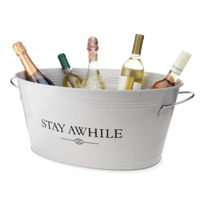 Twine Stay Awhile Metal Beverage Tub In Grey