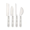 Twine Set Of 4 Tiles Cheese Knives In White