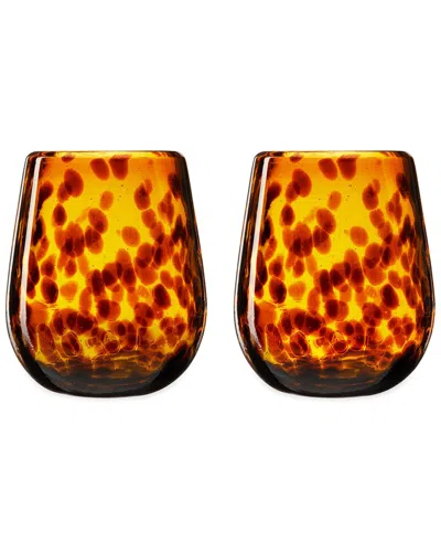 TWINE TWINE TORTUGA RECYCLED STEMLESS WINE GLASS SET