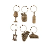 Twine Vineyard Wine Charms Set Of 6 In Bronze
