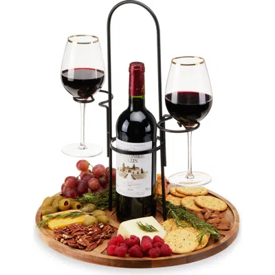 Twine Wine And Cheese Caddy In Brown
