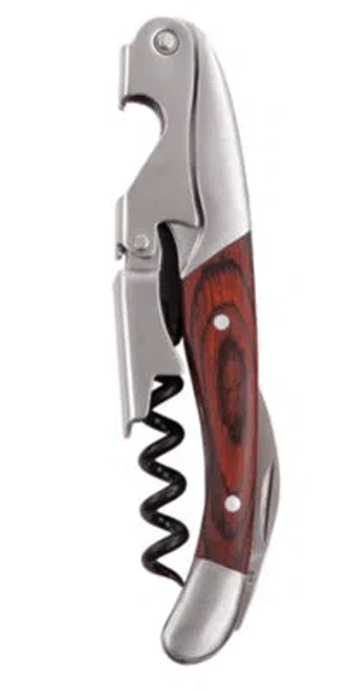 Twine Wooden Handled Double-hinged Corkscrew In Gift Box