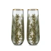 Twine Woodland Stemless Champagne Glasses, Set Of 2 In Green