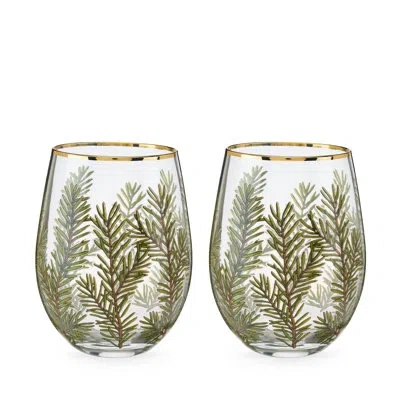 Twine Woodland Stemless Wine Glass In Green