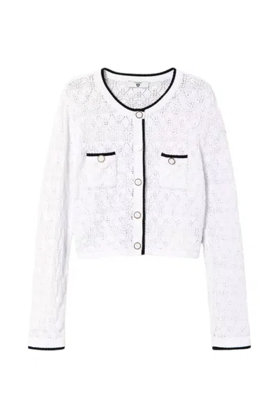 Twinset - 11364 Cardigan Star White/black 241lb3fcc In Multi