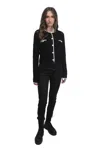 Twinset - 11546 Cardigan Black/star White 241lb3fcc In Black