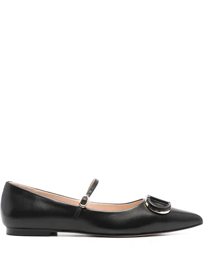 TWINSET BALLERINA SHOE,251TCP064 00006 BLACK