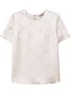 Twinset Oval T-jacquard T-shirt In White