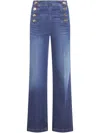 Twinset Wide Leg Denim Clothing In Blue