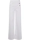 Twinset Twin-set Wide Leg Jeans In White