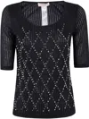 Twinset T-shirt With Necklace Decoration In Black  